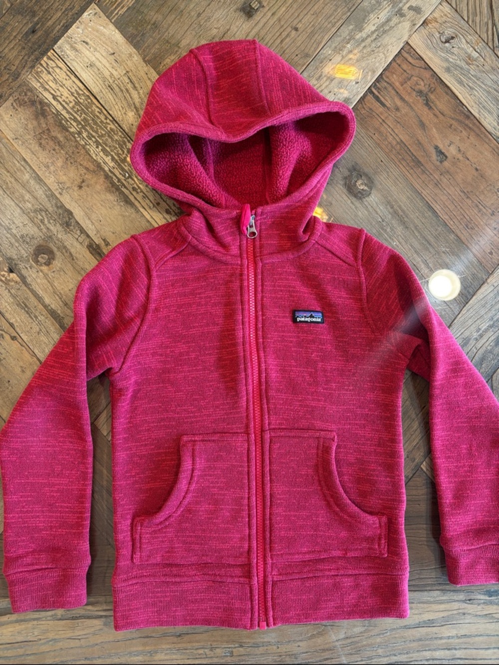 Patagonia Girls' Raspberry Pink/ Red Better Sweater size 7-8